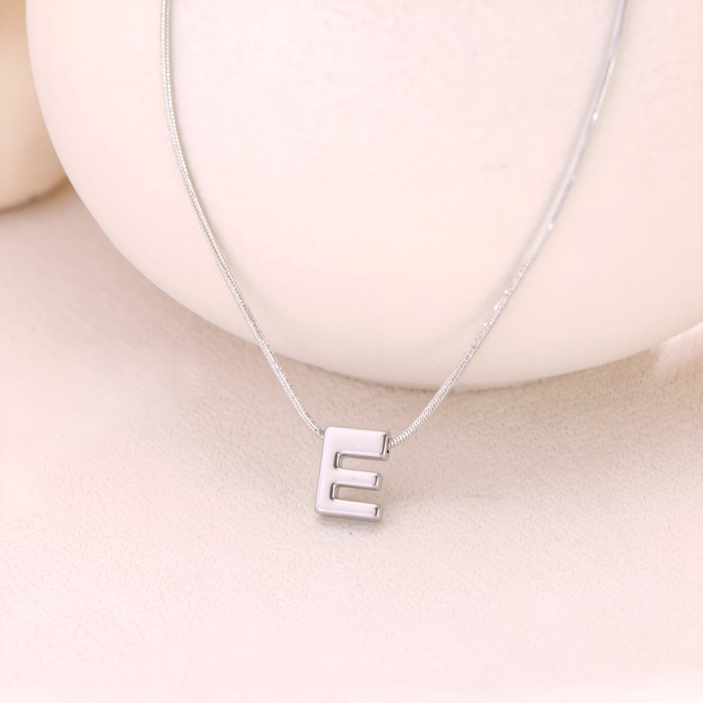 18k Gold Titanium Steel Necklace With 26 English Letters