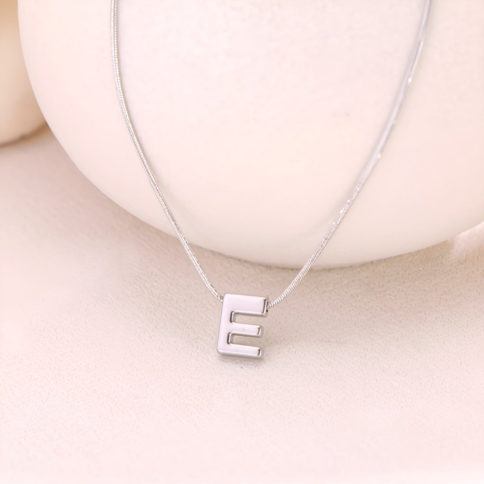 18k Gold Titanium Steel Necklace With 26 English Letters