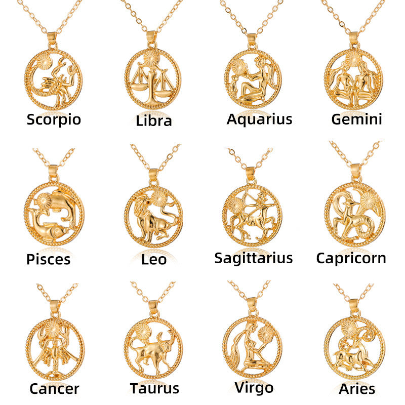 Fashion Simple Twelve Constellations Necklace