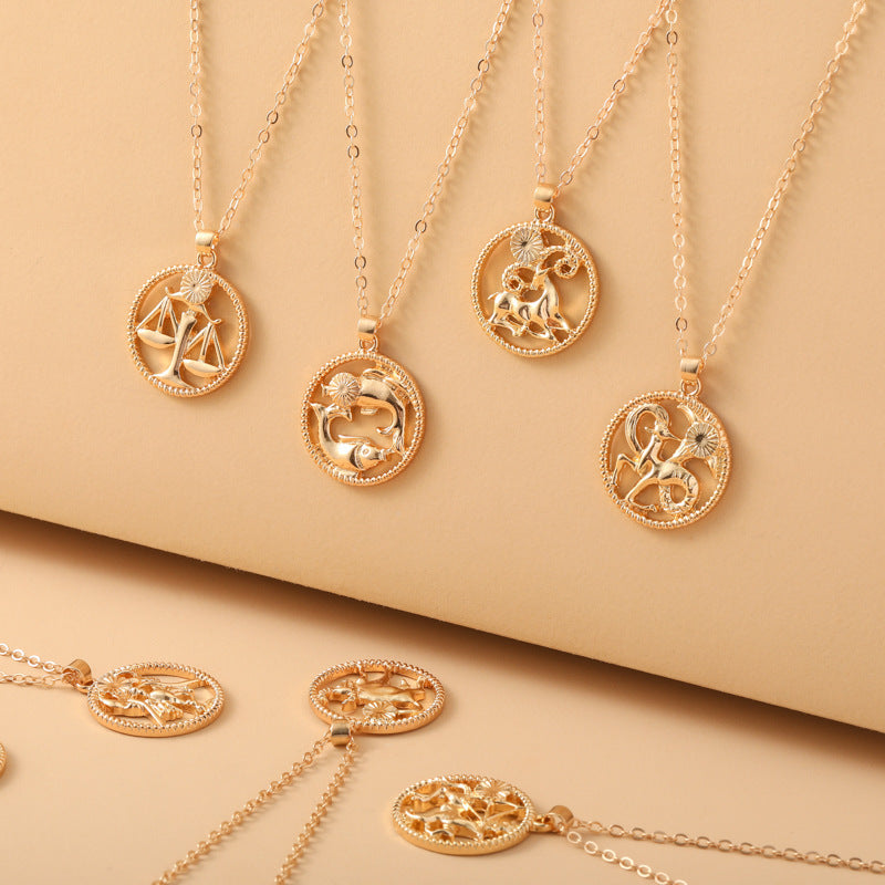 Fashion Simple Twelve Constellations Necklace