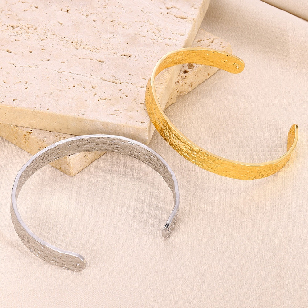 Brushed Non-fading Adjustable Stainless Steel Bracelet Women