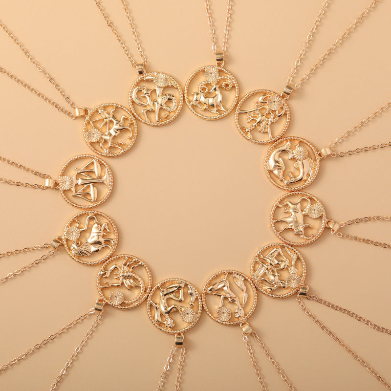 Fashion Simple Twelve Constellations Necklace