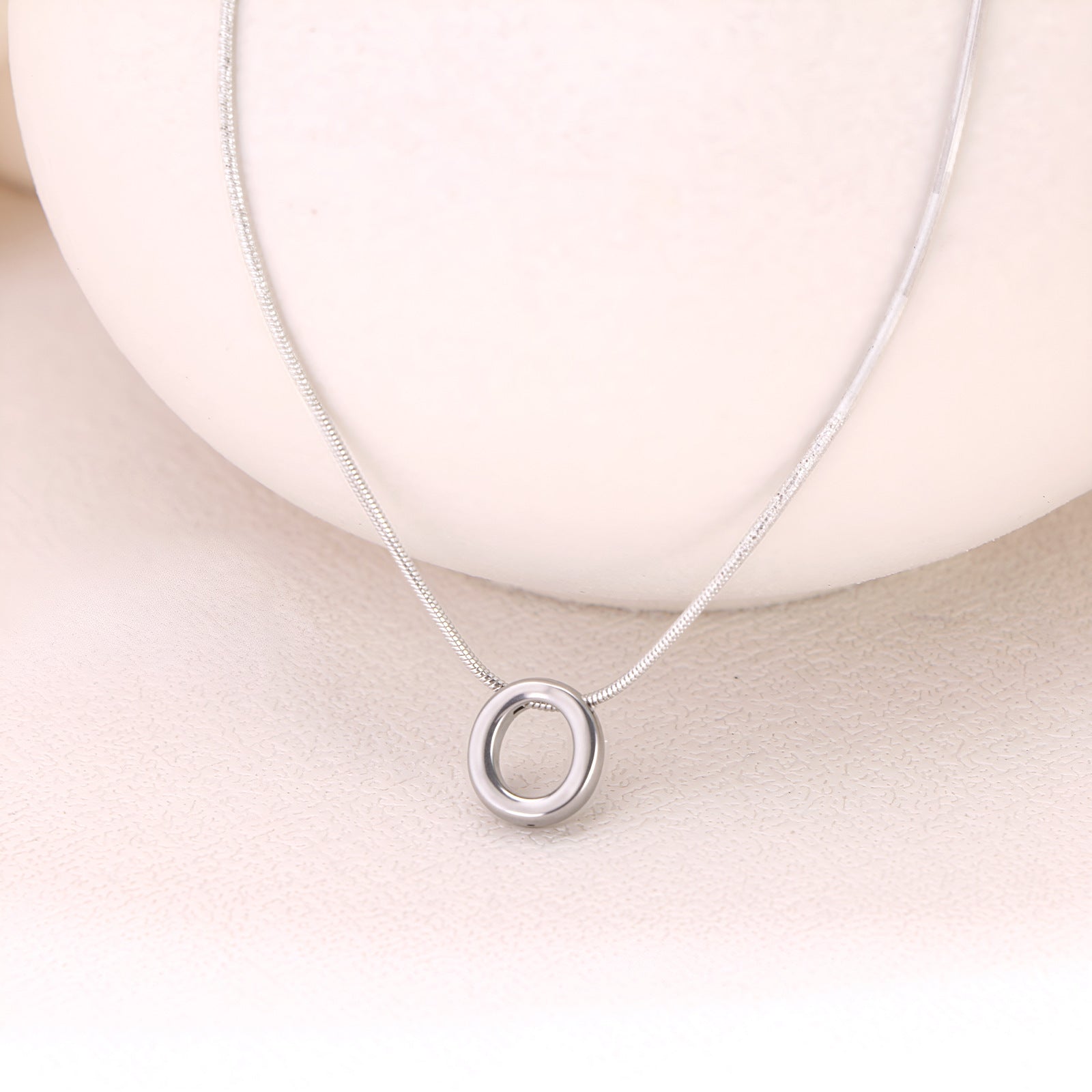 18k Gold Titanium Steel Necklace With 26 English Letters