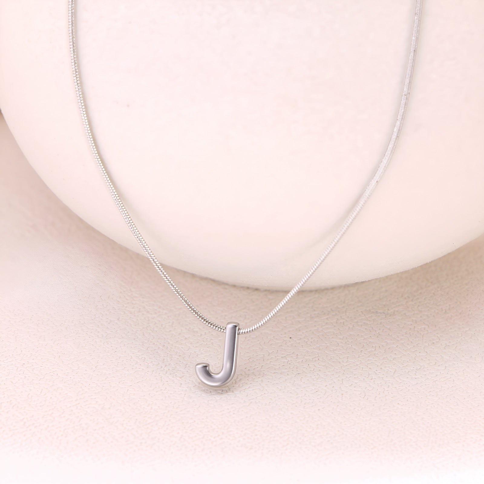 18k Gold Titanium Steel Necklace With 26 English Letters