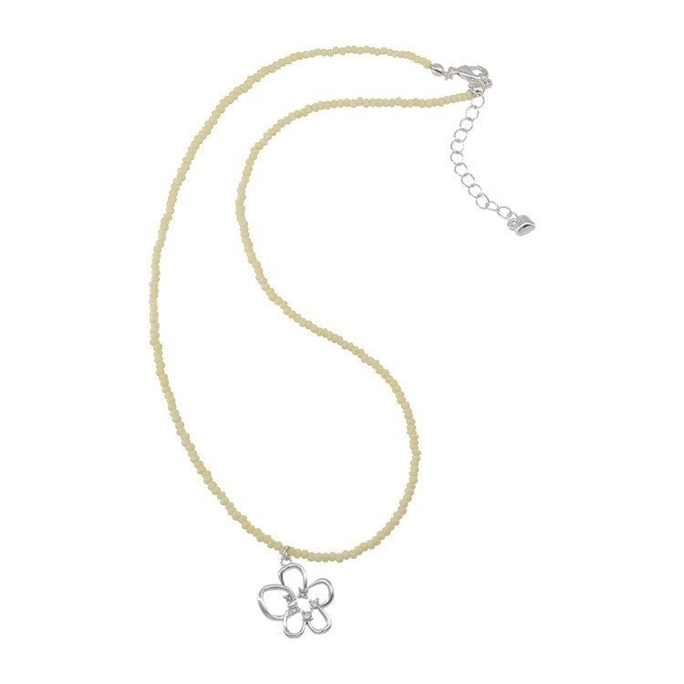 Women's Colorful Beaded Hollow Flower Necklace