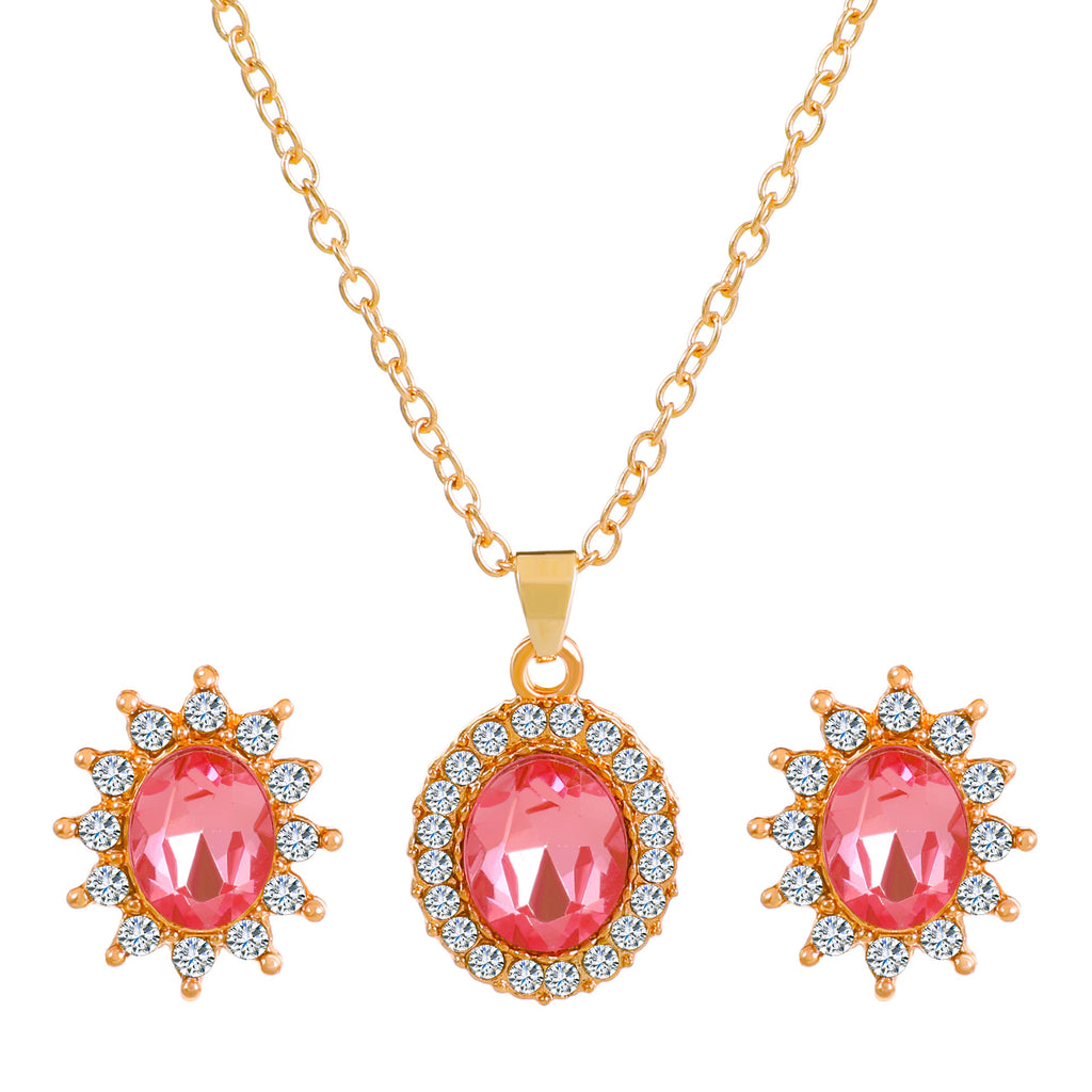 Female SUNFLOWER Earrings And Necklace Set