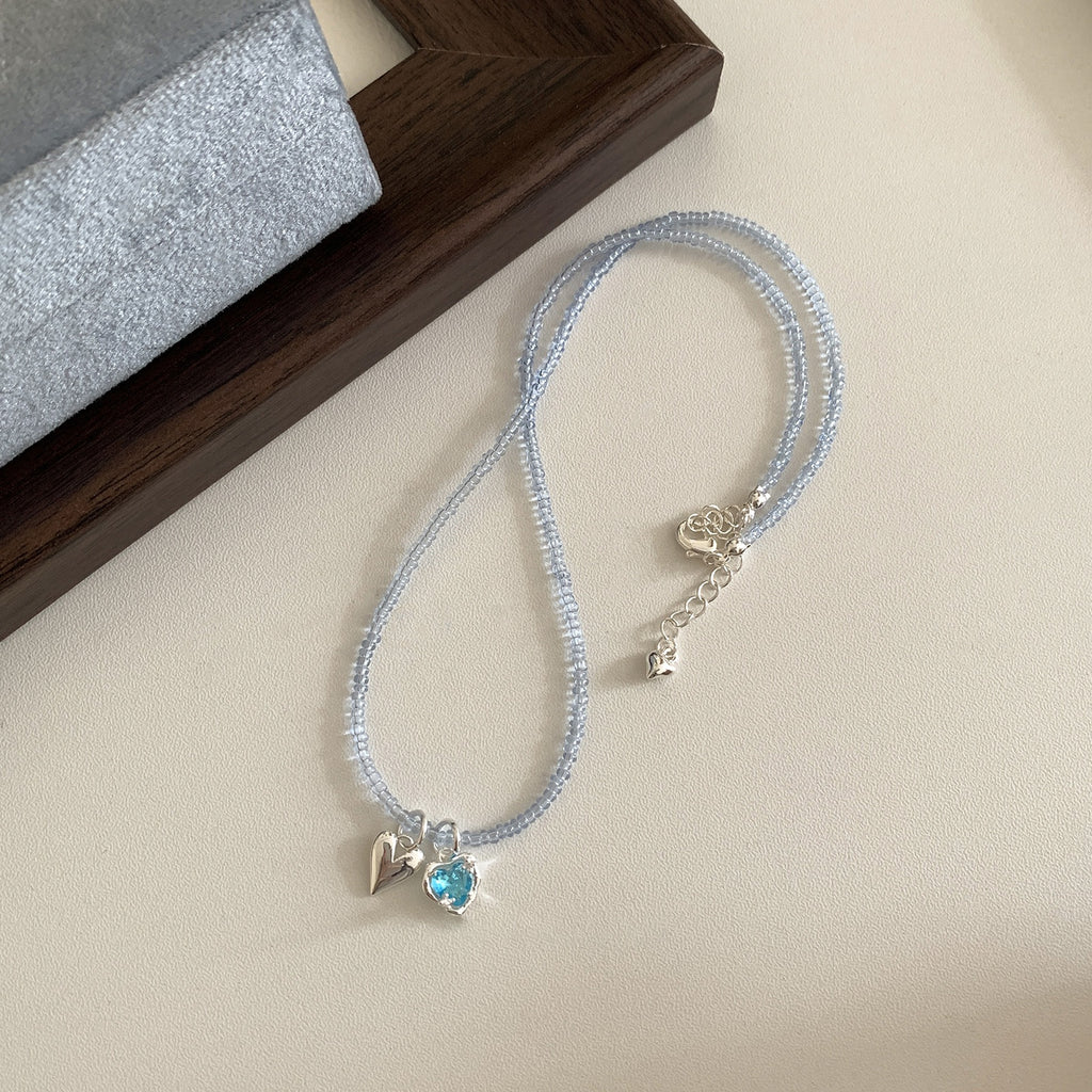 Women's Colorful Beaded Hollow Flower Necklace
