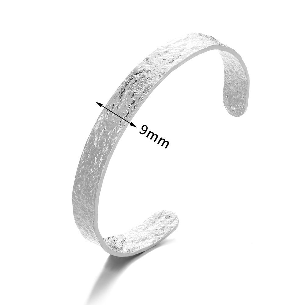 Brushed Non-fading Adjustable Stainless Steel Bracelet Women