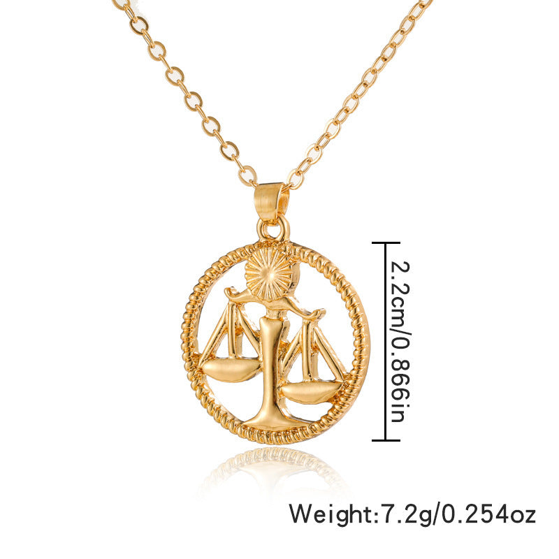 Fashion Simple Twelve Constellations Necklace