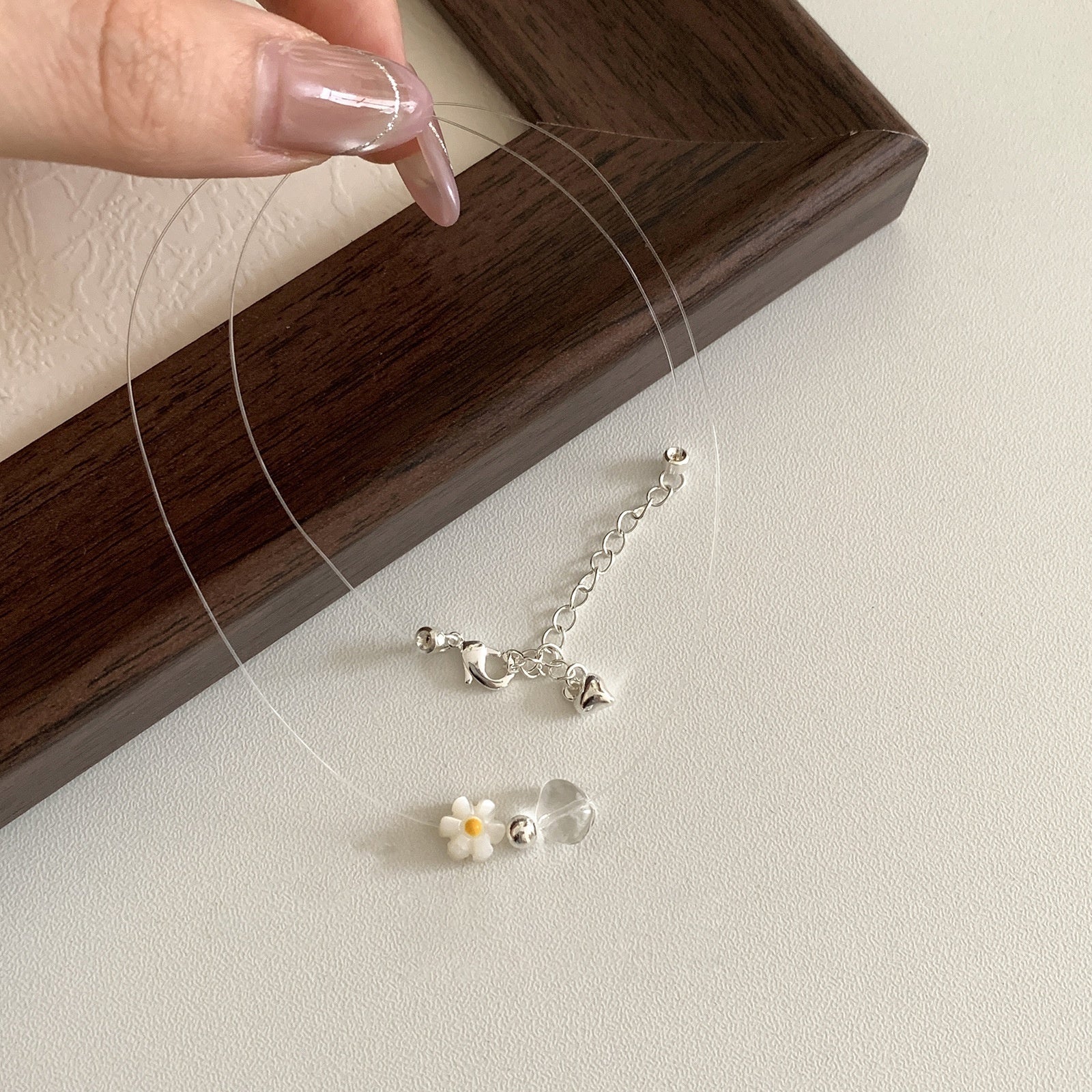 Women's Colorful Beaded Hollow Flower Necklace